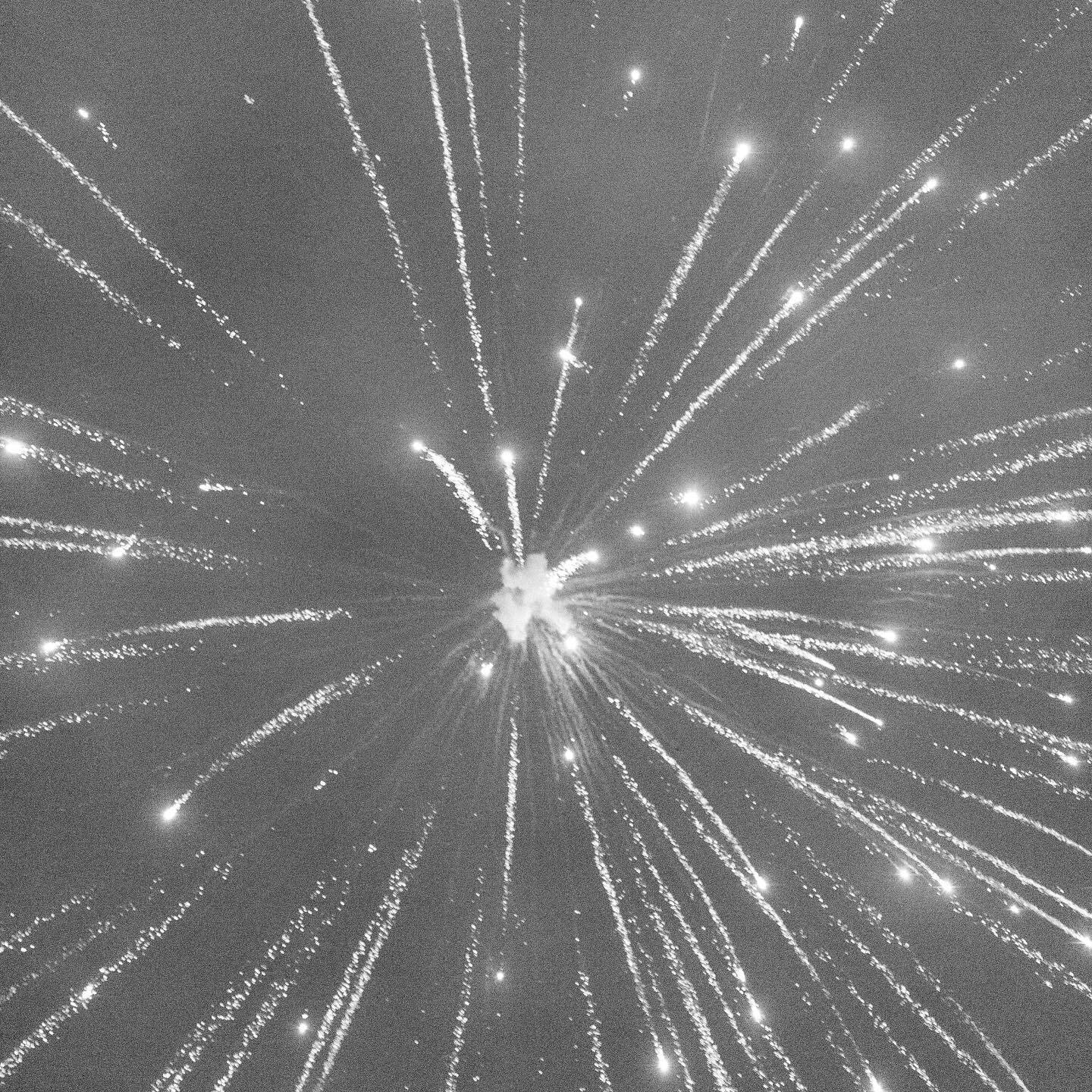 A firework bursting against a black sky